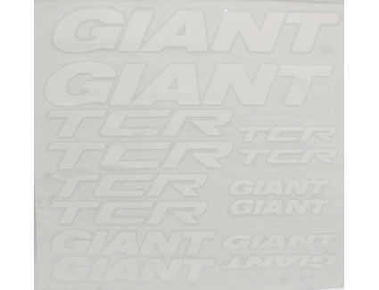 Наклейки GIANT TCR білий фон, білі