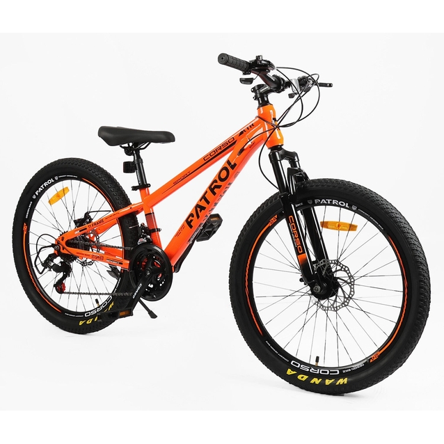 Велосипед 24 ST Corso «PATROL» PL-24836 сталь 11", (к-т SunRun) помаранчевий фото westvelo.com