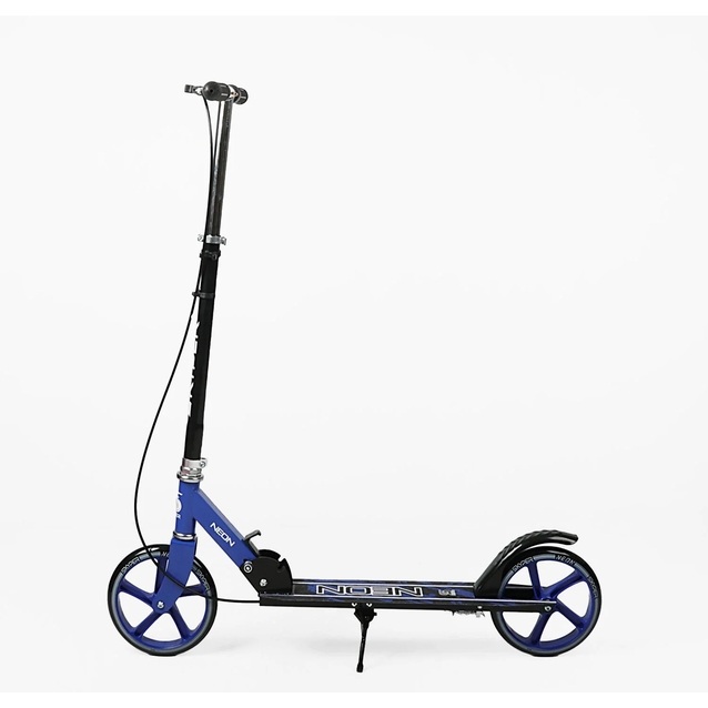 Самокат дитячий 2-х колісний, PU Skyper «NEON» N-43670 синій, Ø200mm, ST, ручне гальмо фото westvelo.com