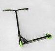 Самокат трюковий Best Scooter «FEAR» МТ-60611 чорно-салатовий, SCS-система, пеги, AL диск та дека, колеса PU Ø115mm, ширина керма - 58 см фото westvelo.com