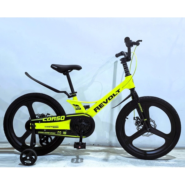 Дитячий велосипед 20 MG Corso «REVOLT» RV-20699 магнієва рама, жовтий фото westvelo.com