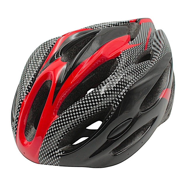 Вело шолом "TK Sport" 073 (56 см) з мигалкою, чорно-червоний фото westvelo.com