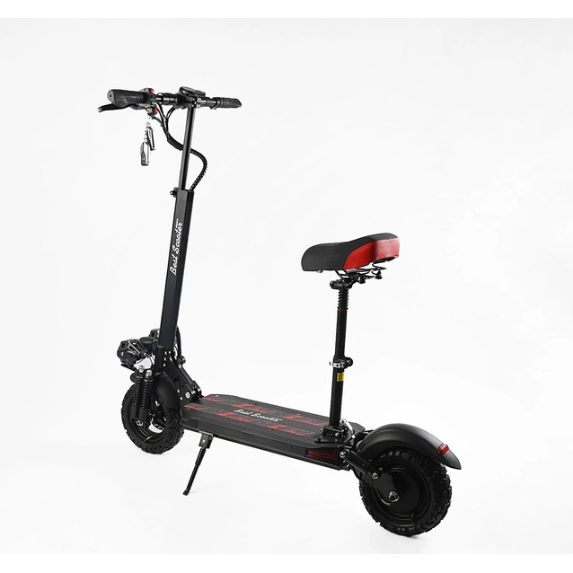 Електросамокат Best Scooter BS-80632 двигун 1200W, акумулятор літієвий 48V18Ah, з сидінням, чорно-червоний фото westvelo.com