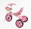 Дитячий велосипед 3-х колісний EVA (піна) Best Trike колеса 10-8, «Машинка» BS-60725 рожевий, сталева рама, УКР.ОЗВУЧУВАННЯ, кошик