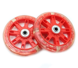 Бокові дитячі колеса (Ø 12-16) гелеві, діодні, червоні