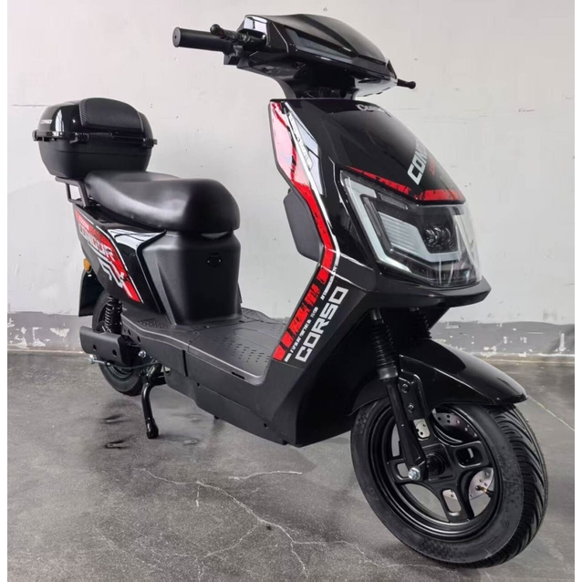 Електроскутер Corso «CONDOR» CD-915578, двигун 1500W, акумулятор 72V/30Ah літій-залізо-фосфатний, чорно-червоний фото westvelo.com