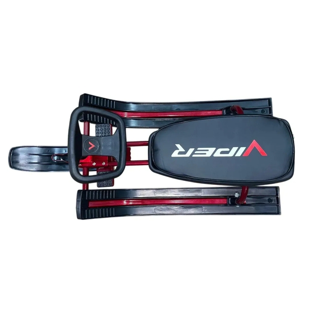 Санки з кермом (снігокат) Viper (Mustang) сталевий, червоний фото westvelo.com