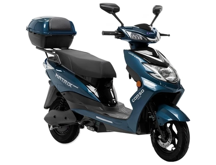 Електроскутер Corso «MATRIX» MT-924107 двигун 1200W, акумулятор 72V 25Ah графеновий, зелено-синій, колеса 10" + 1 ящик. акум