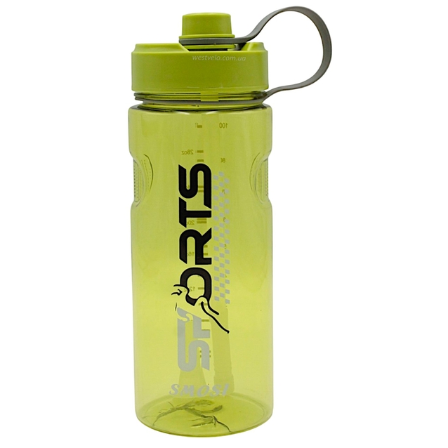 Фляга 1000 ml. SMOSI SPORTS, (для тренувань) з трубкою, зелена фото westvelo.com