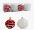Новорічні прикраси .4 шт, кульки, D = 8 см, у слюді (C 67247) фото westvelo.com