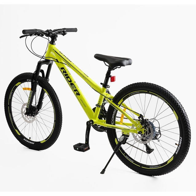 Велосипед 24 ST Corso «RIDER» RD-24880 сталь 11", (к-т LTWOO-A2) жовтий фото westvelo.com