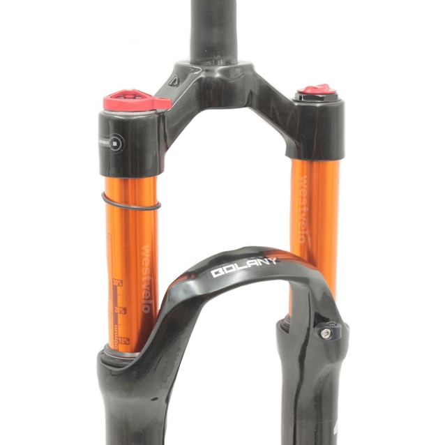 Вилка 26 аморт. безрізьб. повітряна BOLANY FACTORY,AL. Ø28.6мм, speed lockout, під disk, L-220 mm. фото westvelo.com