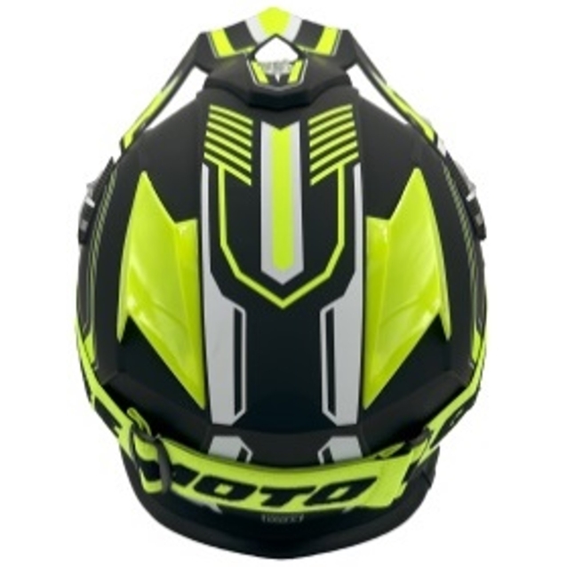 Шолом, закритий крос/ендуро (М) АТV Forsage Rider 028 чорно-жовтий матовий з дашком + окуляри фото westvelo.com