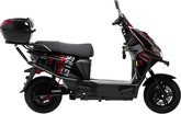 Електроскутер Corso «BULLET» BT-813216, двигун 2500W, акумулятор 72V 40Ah літій-залізо-фосфатний, чорно-червоний, колеса 12" фото westvelo.com