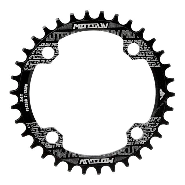 Зірка шатунів передня накладна AL MOTSUV чорна на 34Т фото westvelo.com