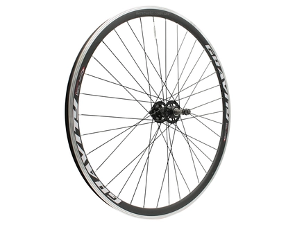 Колесо 28-29 зад, обід 2-ний чорний, втулка ST. SHUNFENG, диск 6 болтів, чорна спиця (Gravity)
