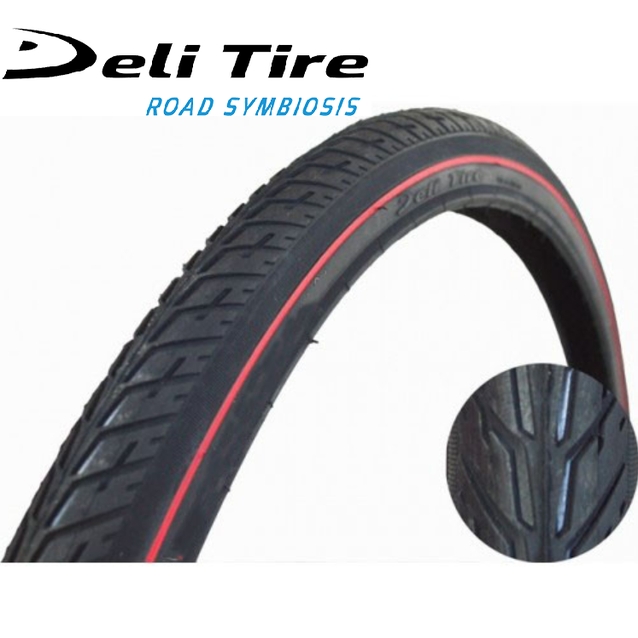 Покришка 28-1.75 (47-622) DELI TIRE Індонезія (209) червона смуга фото westvelo.com