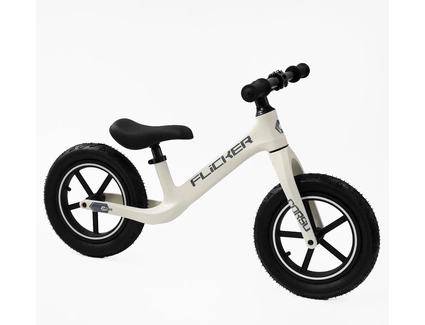 Велобіг 12 Corso надувні колеса, нейлонова рама «FLICKER» FL-0632-14 білий