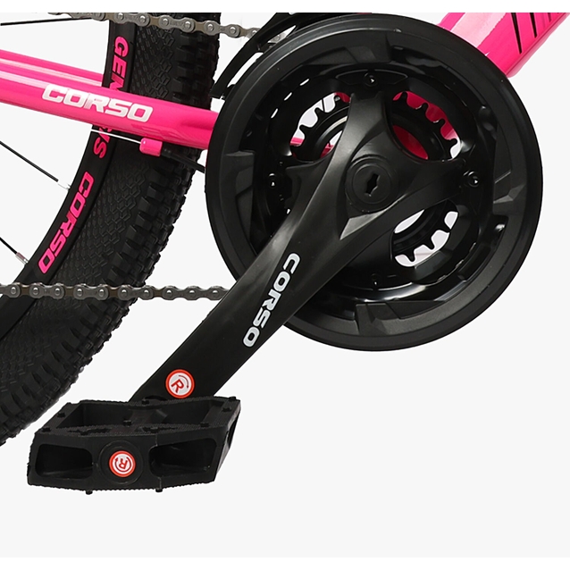 Велосипед 26 ST Corso «GENESIS»  T-26125 сталь 13", (к-т SunRun) рожевий фото westvelo.com