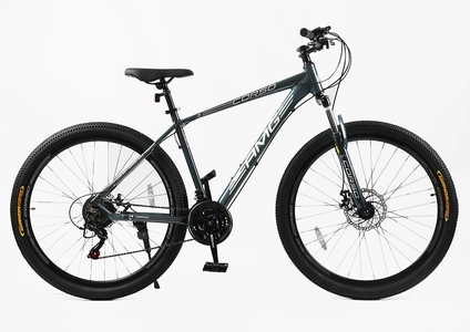 Велосипед 29 AL Corso «AMG» MG-29712 алюміній 19", (к-т SHIMANO) графітовий глянець + срібло