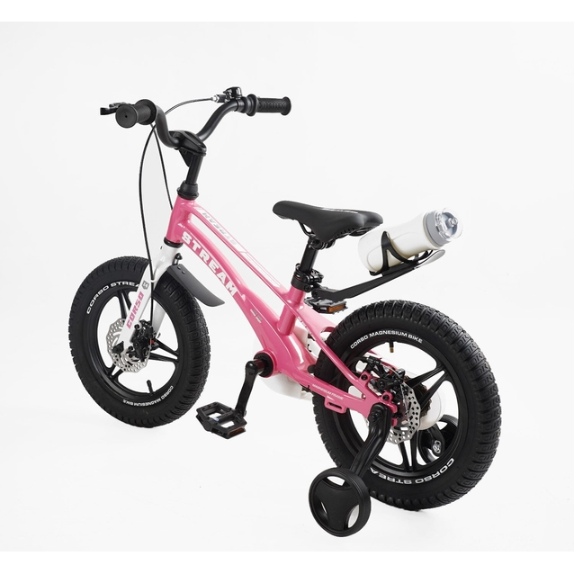 Дитячий велосипед 14 MG Corso «STREAM» SM-60180, магнієва рама, рожевий фото westvelo.com