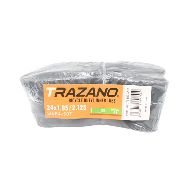Камера 24. довгий ніпель AV 48mm TRAZANO (1.95-2.125) фото westvelo.com