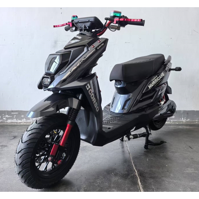 Електроскутер Corso «HURRICAN» HR-369822, двигун 2500W, акумулятор 72V/40Ah літій-залізо-фосфатний, графітовий, колеса 10" фото westvelo.com