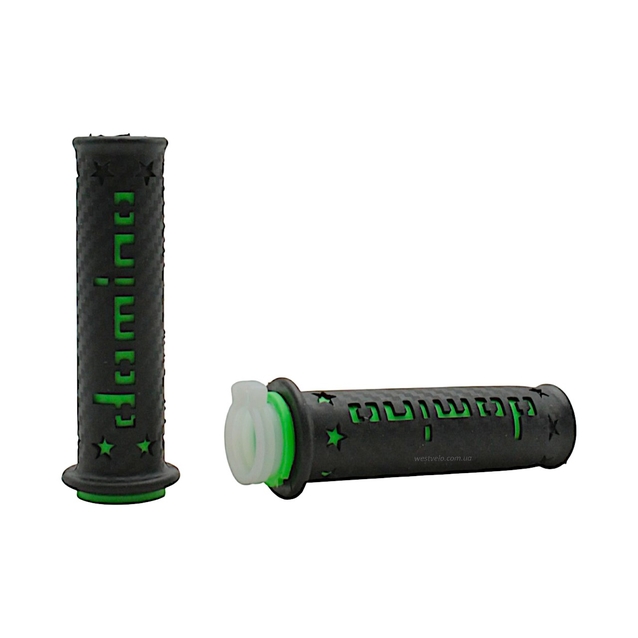 Мото гріпси DOMINO універсальні (тип2) чорно-зелені фото westvelo.com