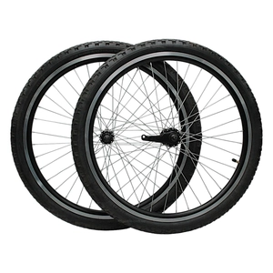 Колеса 24 перед+зад, обід 2-ний чорний, втулка Falcon (чорна) + к-т.+ камери і шиповані покришки 24-2.125