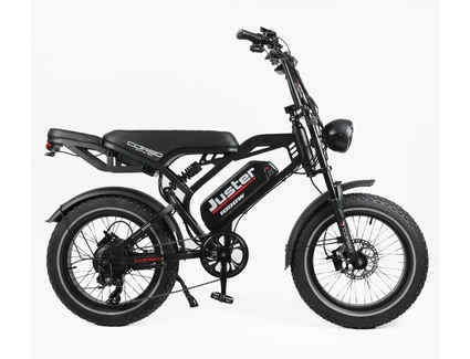 Електрофетбайк 20 ST Corso «JUSTER» J-40524 сталь, двигун 1000W, акумулятор 48V 18Ah літієвий, (к-т SHIMANO) чорний
