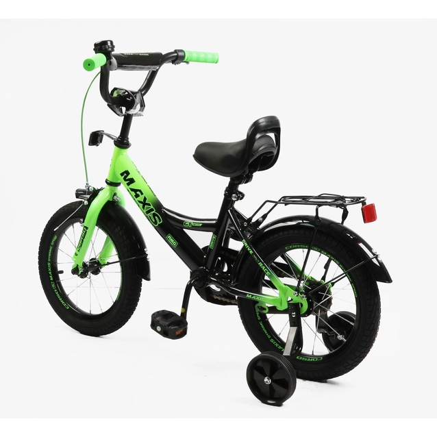 Дитячий велосипед 14 ST Corso «MAXIS» MX-26939 чорно-салатовий фото westvelo.com