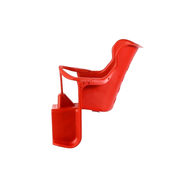Крісло дитяче пластик, на зад. багажник, червоне + к-т фото westvelo.com