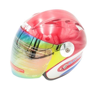 Мото шолом, відкритий №205 VIRTUE червоний, чоловічий