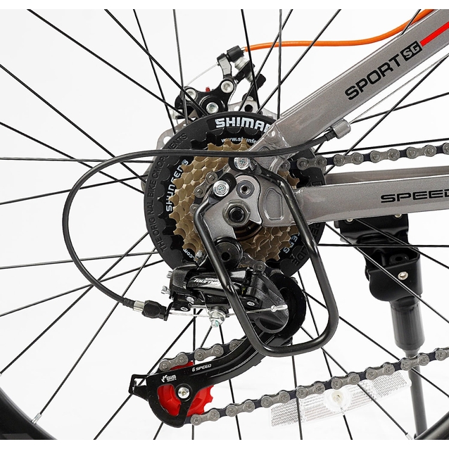 Велосипед 24 AL Corso «CONCEPT» CP-24931 алюміній 11", (к-т SHIMANO) сіро-червоний фото westvelo.com