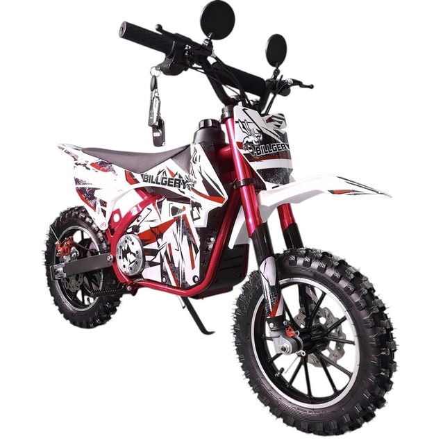 Електропітбайк Corso «BILLGERY» BLG-014056 двигун 1000W, акумулятор 36V12Ah свинцево-кислотний, червоний, колеса 14" фото westvelo.com