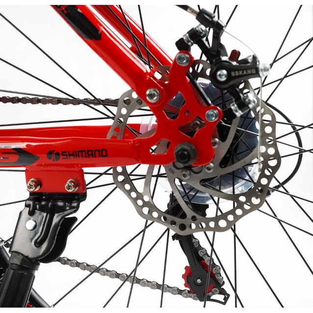 Велосипед 26 ST Corso «REND» RD-19087 сталь 15", (к-т SHIMANO) чорно-червоний фото westvelo.com