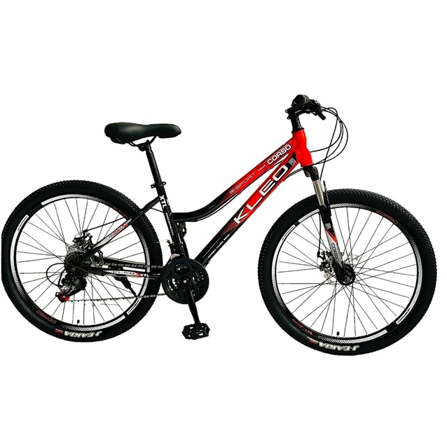 Велосипед 26 ST Corso «KLEO» KL-26659 сталь 15", (к-т Saiguan) червоно-чорний