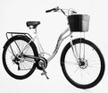 Міський велосипед 28 ST Corso «LIBERTY» LR-28014 сталь 20", (к-т SHIMANO) білий + кошик фото westvelo.com