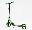 Самокат дитячий 2-х колісний, PU Best Scooter «SHARK» SH-50730 чорно-салатовий, Ø200mm, з ручним гальмом, затискач керма, 1 амортизатор фото westvelo.com