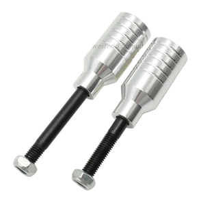 Пеги трюкового самоката AL. анодовані, срібні, L-5.5 см (2066)