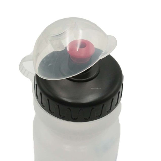 Фляга пластмасова біло-синя з квітами фото westvelo.com