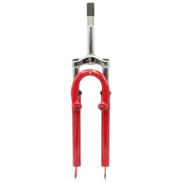 Вилка 26 аморт. різьб. китай V-brake шток L-180mm р.з L-80mm червона фото westvelo.com