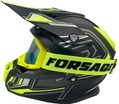 Шолом, закритий крос/ендуро (L) АТV Forsage Rider  028 чорно-жовтий матовий з дашком + окуляри