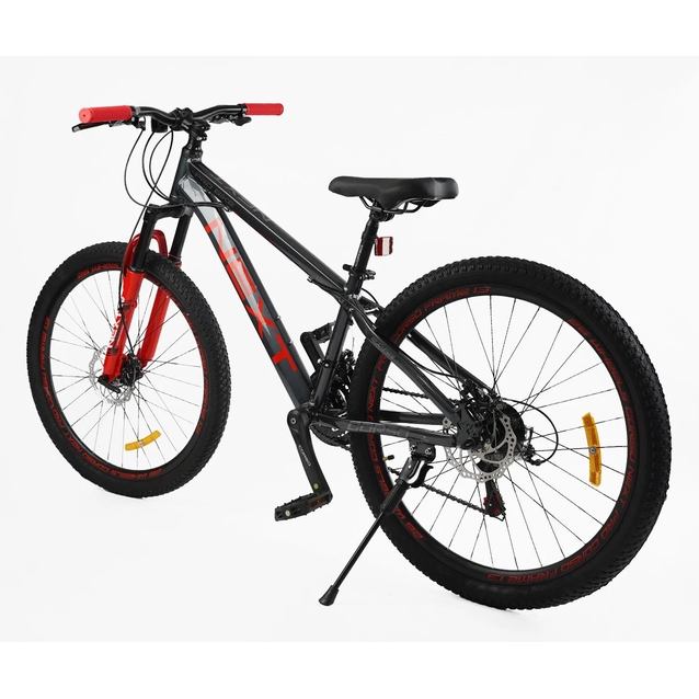 Велосипед 26 AL Corso «NEXT» NX-26014 алюміній 13", (к-т SHIMANO) графітово-червоний фото westvelo.com
