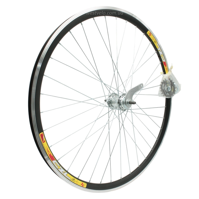 Колесо 28-29 зад, обід 2-ний чорний, втулка. Чехія + к-т (Gravity) фото westvelo.com