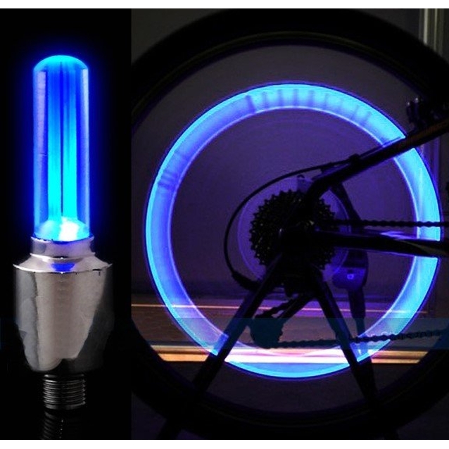 Мигалка-ковпачок на ніпель колеса прозора (синя) фото westvelo.com