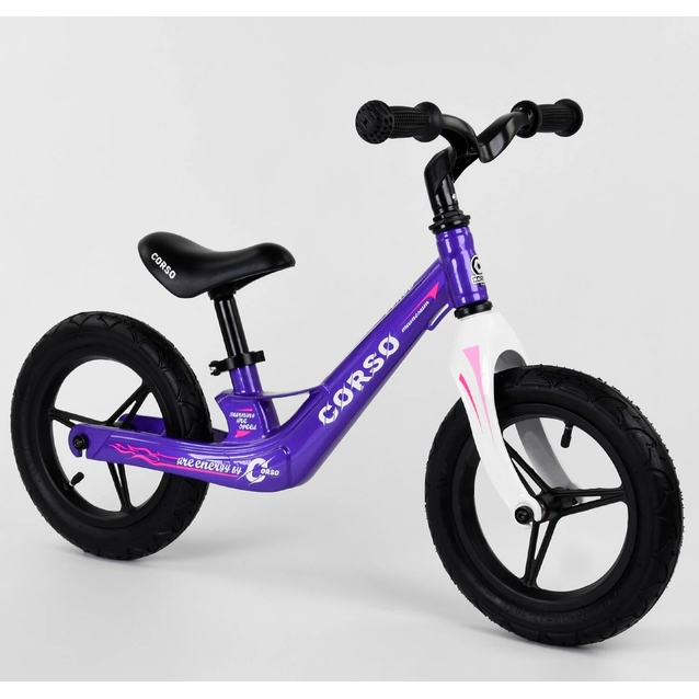 Велобіг 12 Corso надувні колеса, магнієва рама «ENERGY» 22709 фіолетовий фото westvelo.com