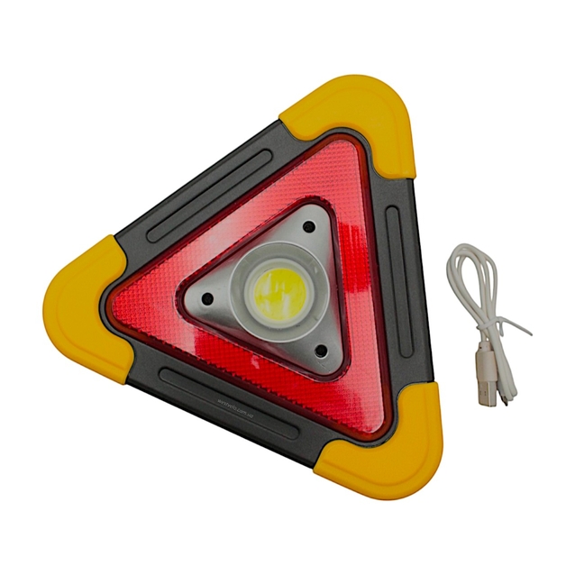 Ліхтар світлодіодний акумуляторний HB-6609, 4 режими, USB (500lm) сонячна батарея (знак аварійної зупинки) фото westvelo.com