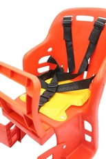 Крісло дитяче на зад. багажник "JLD" пластик, з м'ягкою підкладкою, червоне