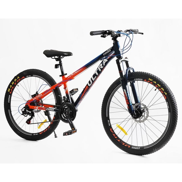 Велосипед 26 AL Corso «ULTRA» UT-20545 алюміній 13", (к-т SHIMANO) чорно-помаранчевий (2) фото westvelo.com